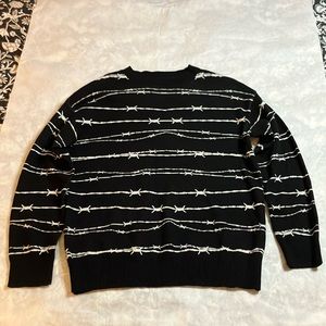 Disturbia Black/White barbed wire pattern sweater jumper